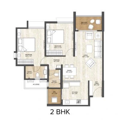 2, 2.5, 3 & 4 BHK Apartments