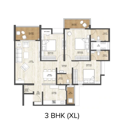 2, 2.5, 3 & 4 BHK Apartments