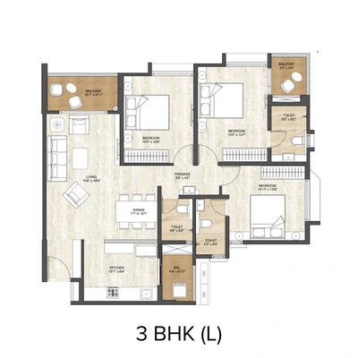 2, 2.5, 3 & 4 BHK Apartments
